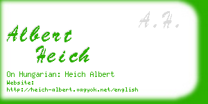 albert heich business card